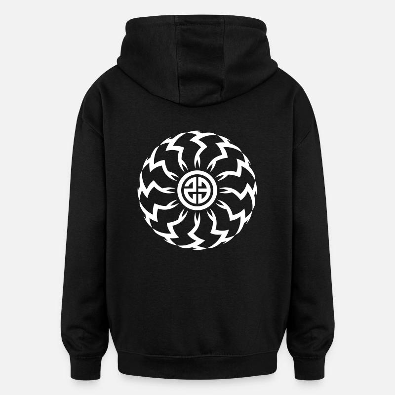 Tekno 23 Spiral - Sweat à capuche oversize unisexe - noir