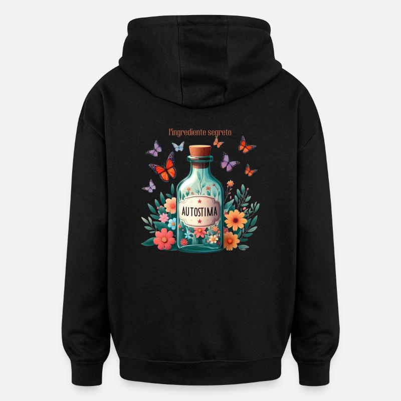 L’ingrédient secret 🤫 - Sweat à capuche oversize unisexe - noir