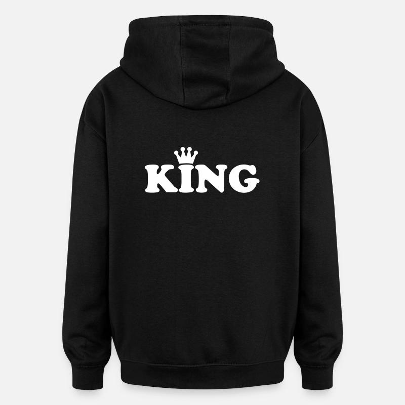 king - Sweat à capuche oversize unisexe - noir