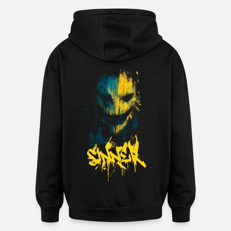 Pécheur - Sweat à capuche oversize unisexe - noir