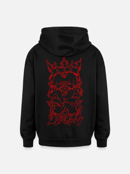 Duality - Oversized Unisex Hoodie - black