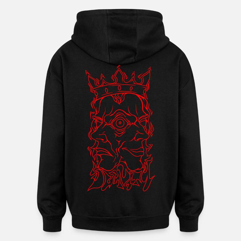 Duality - Oversized Unisex Hoodie - black