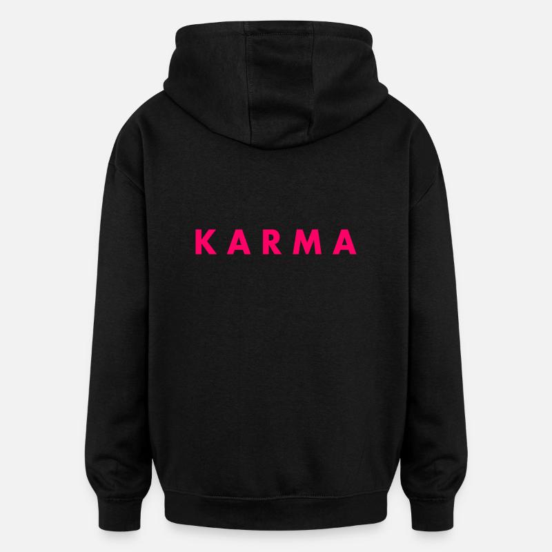 Karma - Oversized Unisex Hoodie - Schwarz