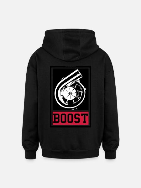 BOOST - Oversized Unisex Hoodie - Schwarz