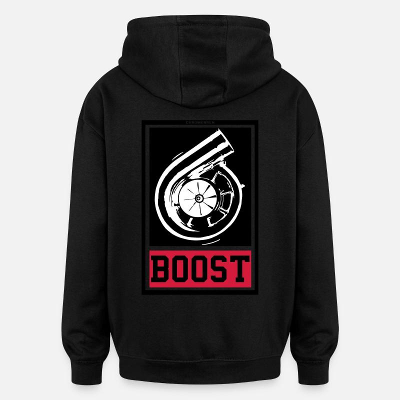 BOOST - Oversized Unisex Hoodie - Schwarz