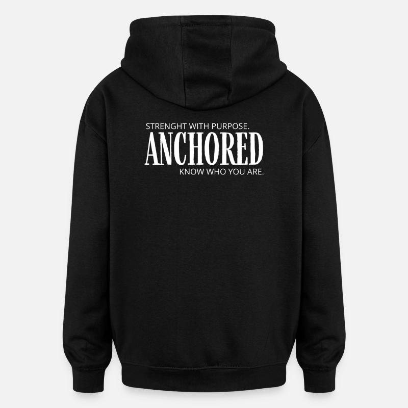 ANCRÉ - Sweat à capuche oversize unisexe - noir