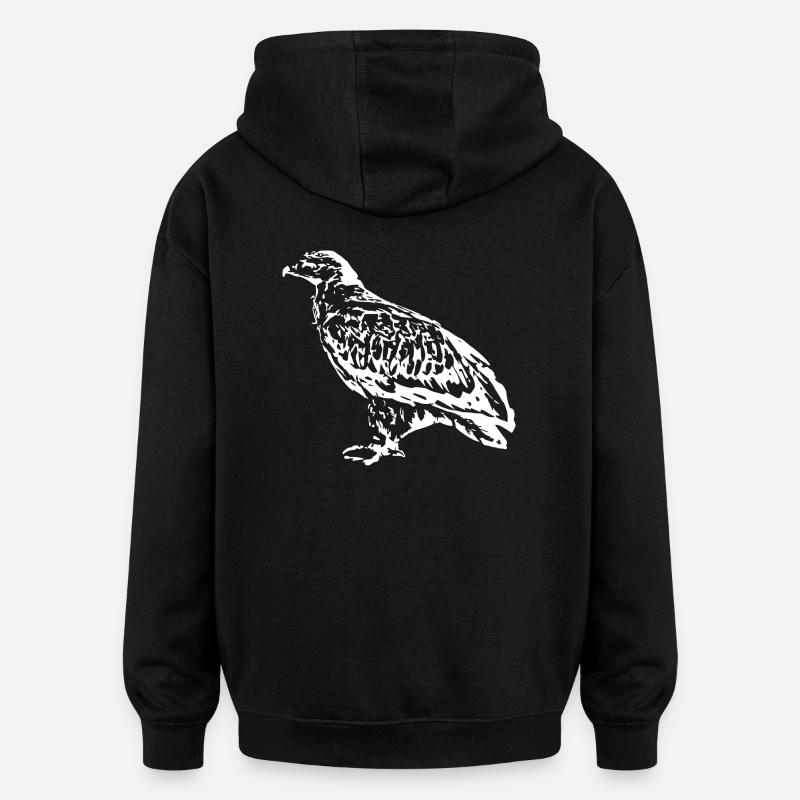 Falken Vogel Vögel - Oversized Unisex Hoodie - Schwarz
