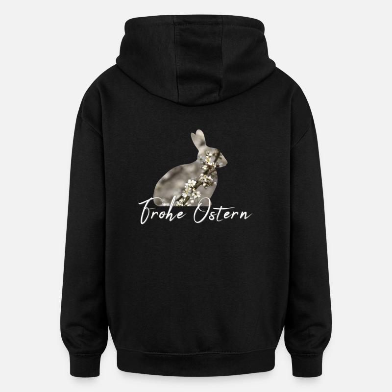 Pâques Joyeuses Pâques - Sweat à capuche oversize unisexe - noir