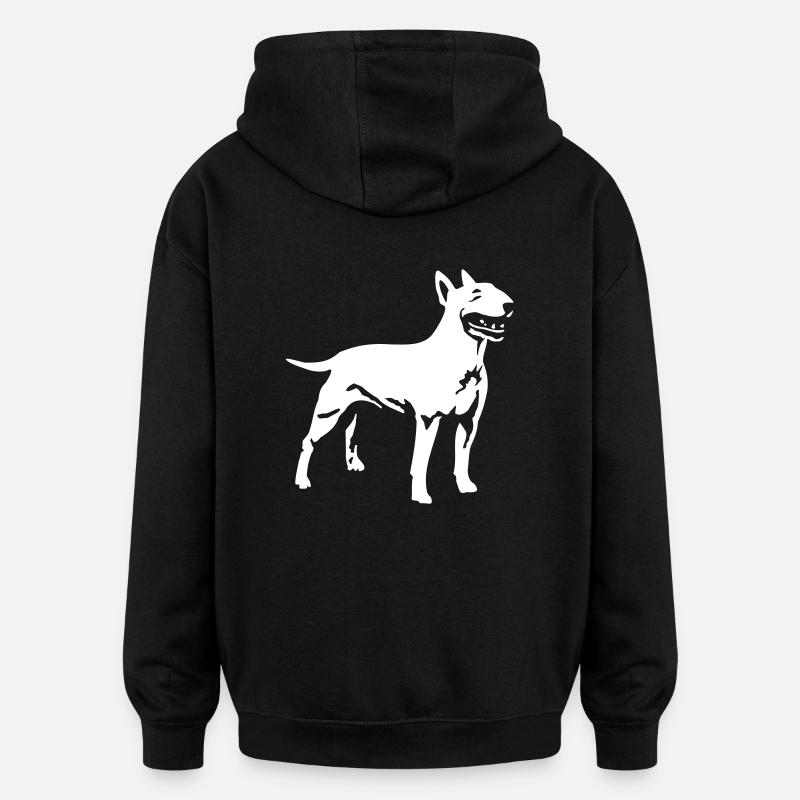 (93) English Bull Terrier - Sweat à capuche oversize unisexe - noir