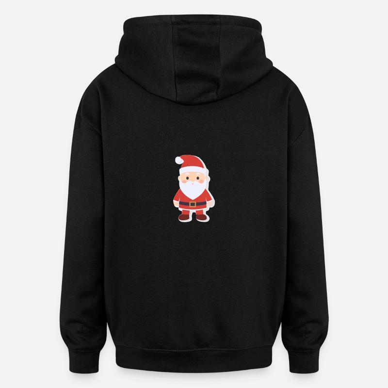 Weihnachtsmann - Illustration - Oversized Unisex Hoodie - Schwarz