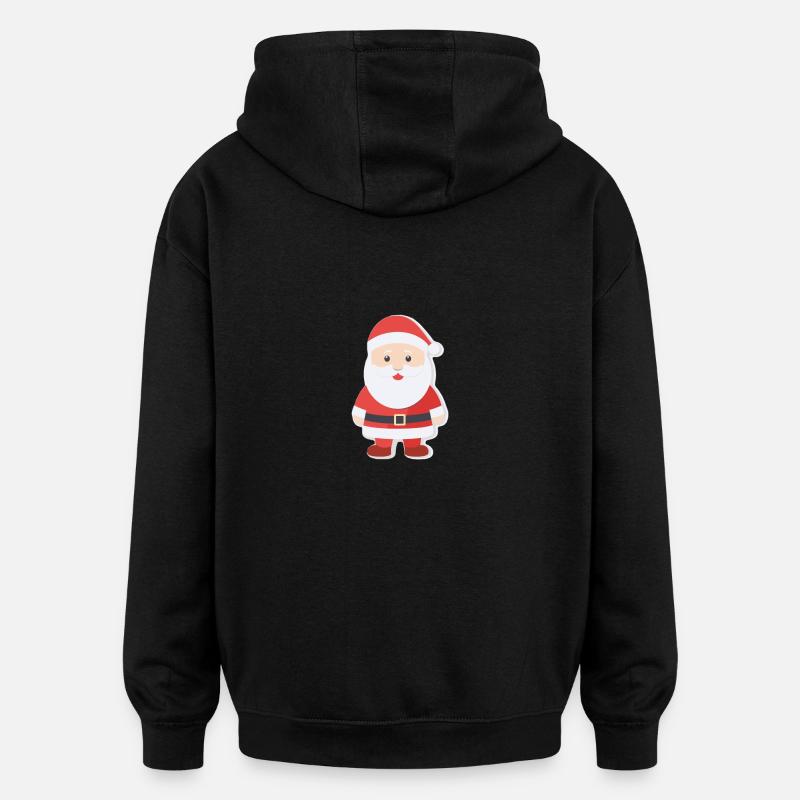 Weihnachtsmann - Illustration - Oversized Unisex Hoodie - Schwarz