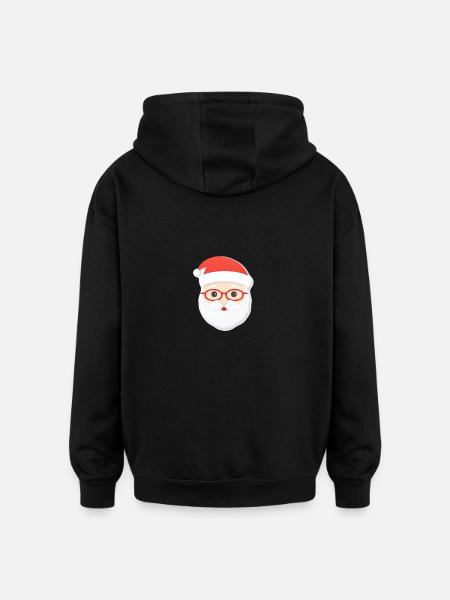 Weihnachtsmann - Illustration - Oversized Unisex Hoodie - Schwarz