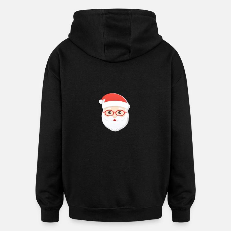 Père Noël - illustration - Sweat à capuche oversize unisexe - noir