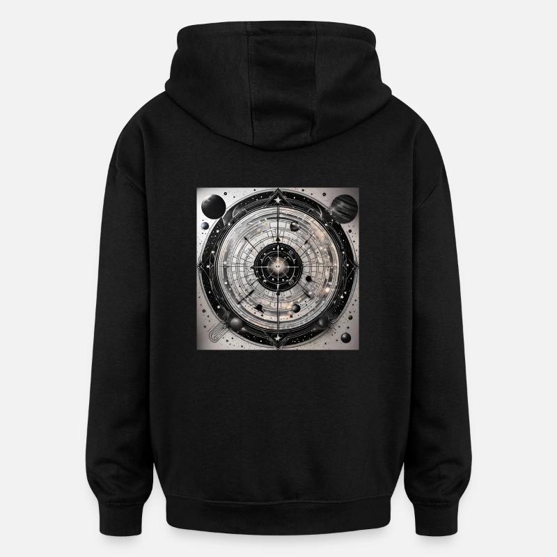 Galaxy's Edge - Interstellare Dartscheibe - Oversized Unisex Hoodie - Schwarz