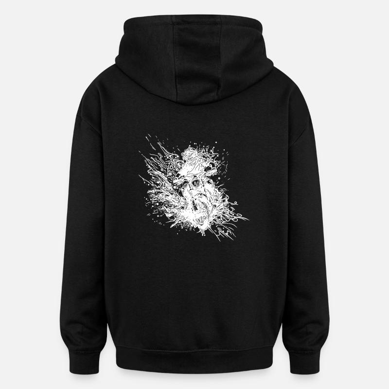 Motorradfahrer Geländefahrt - Oversized Unisex Hoodie - Schwarz
