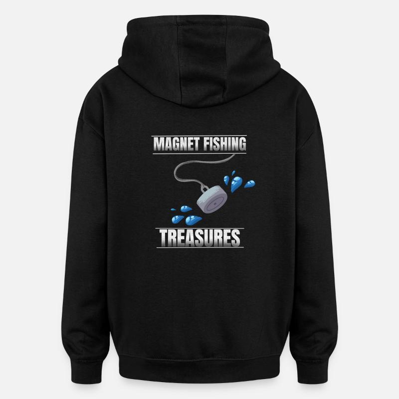 Magnetfischen - Oversized Unisex Hoodie - Schwarz