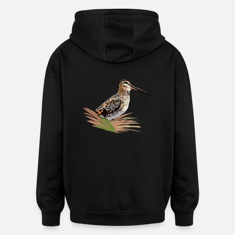 Doppelschnepfe - Oversized Unisex Hoodie - Schwarz