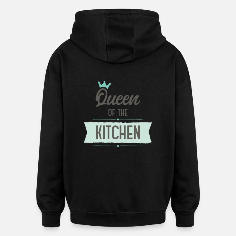 Cuire - Sweat à capuche oversize unisexe - noir