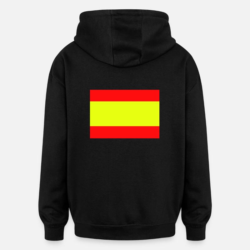 Russie, Russie, drapeau, drapeau - Sweat à capuche oversize unisexe - noir