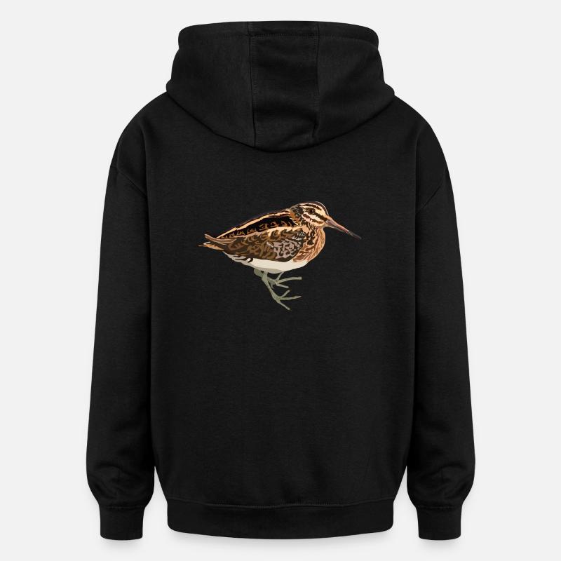 Zwergschnepfe - Oversized Unisex Hoodie - Schwarz