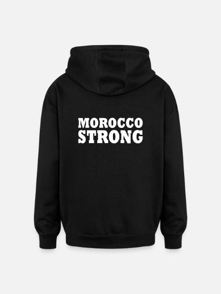 Morocco strong - Oversized Unisex Hoodie - black