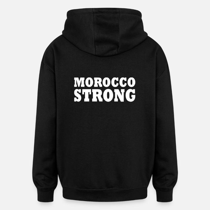 Morocco strong - Sweat à capuche oversize unisexe - noir