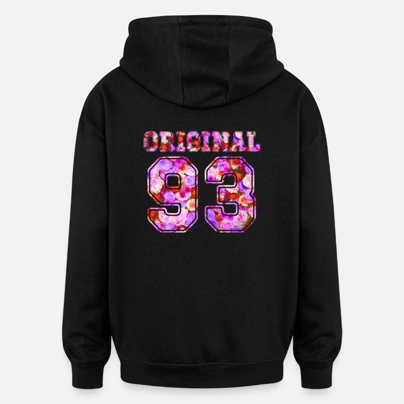 1993 - Anniversaire Bday Présent - Sweat à capuche oversize unisexe - noir