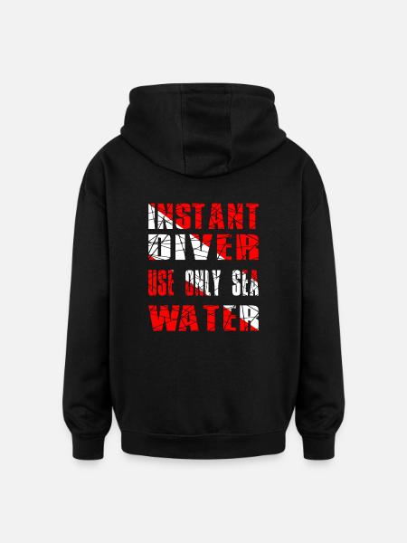 INSTANT DIVER - Oversized Unisex Hoodie - black