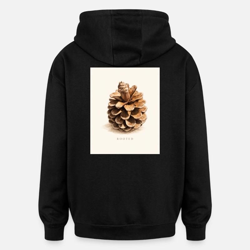 rooted - Oversized Unisex Hoodie - black