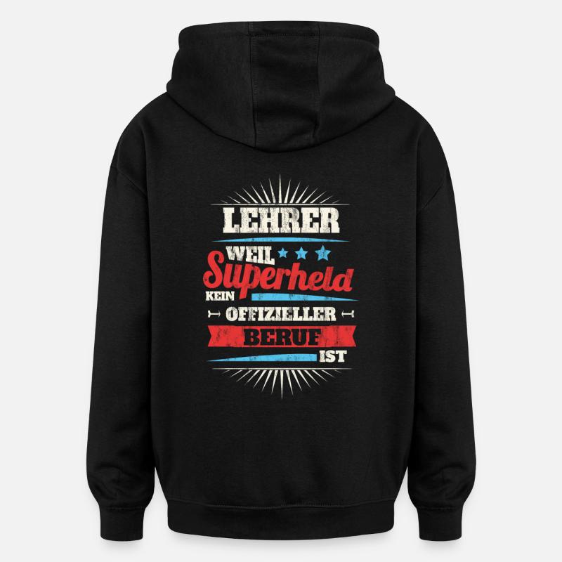 lehrer - Oversized Unisex Hoodie - Schwarz