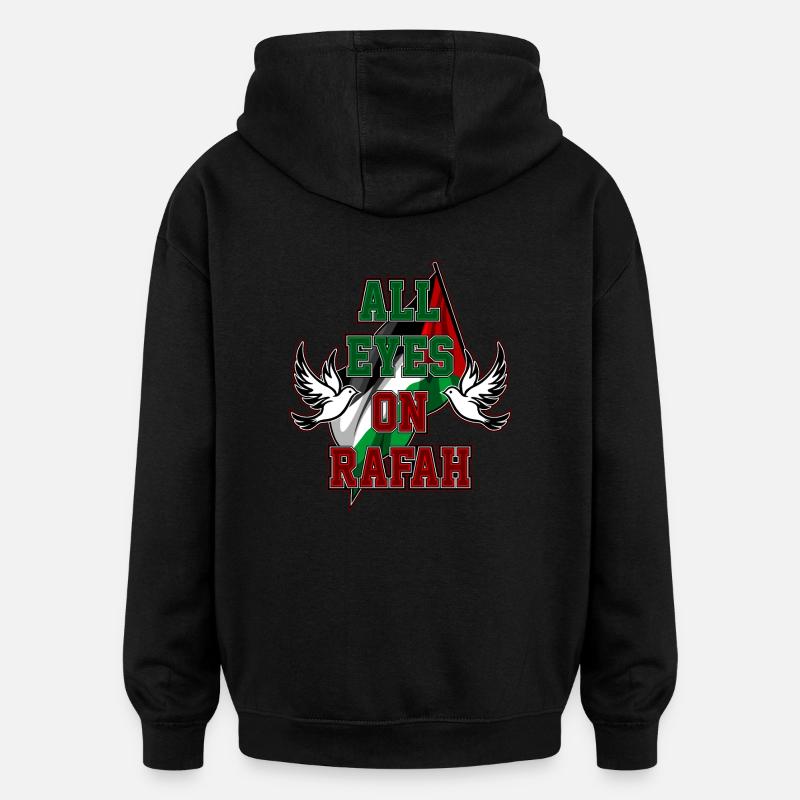 All Eyes On Rafah - Oversized Unisex Hoodie - black