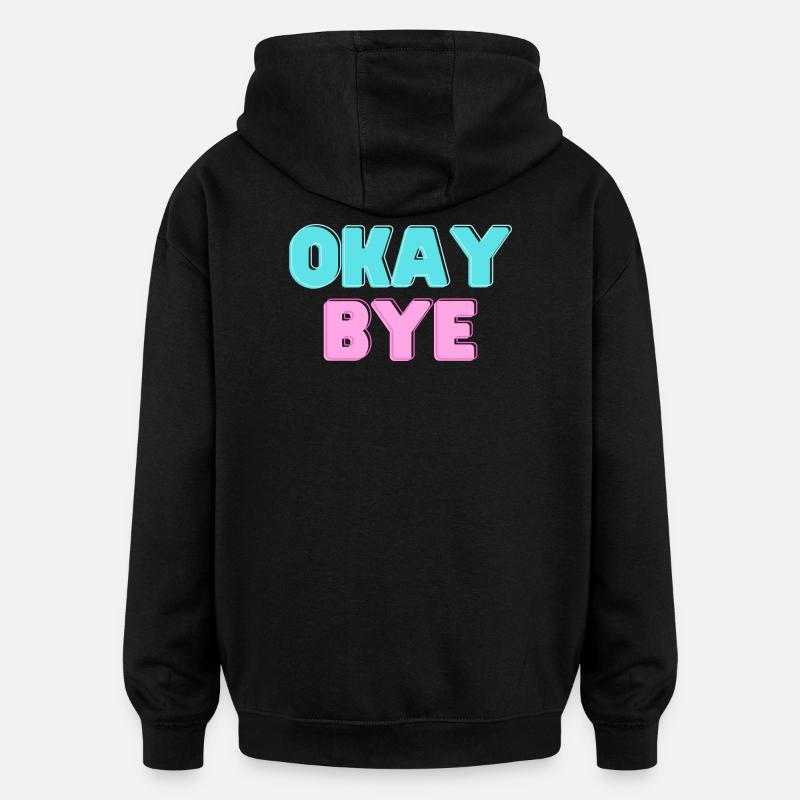 D’ACCORD AU REVU - Sweat à capuche oversize unisexe - noir