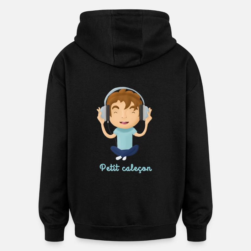 Petit caleçon - Sweat à capuche oversize unisexe - noir