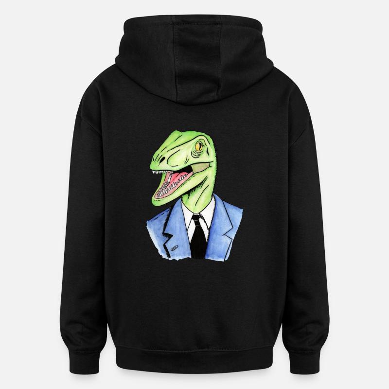 Reptiloid - Oversized Unisex Hoodie - Schwarz