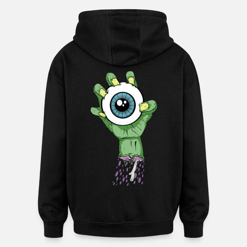 Zombie Auge - Oversized Unisex Hoodie - Schwarz
