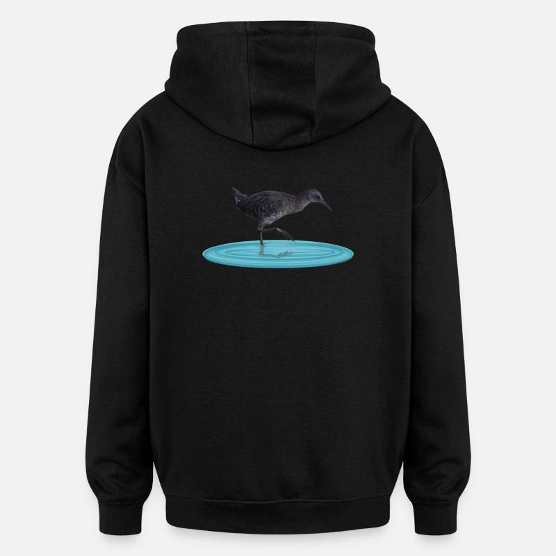 Rail d’eau - Sweat à capuche oversize unisexe - noir