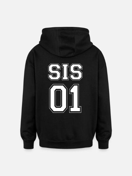 SIS 01 - White Edition - Oversized Unisex Hoodie - black
