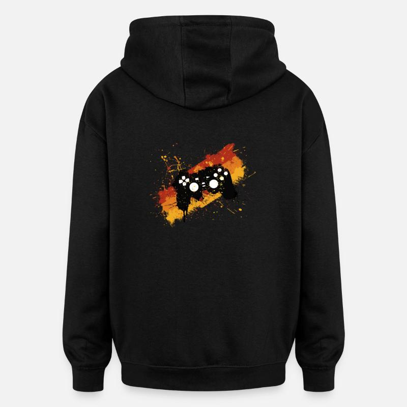 Graffiti-Controller Gamer - Oversized Unisex Hoodie - Schwarz