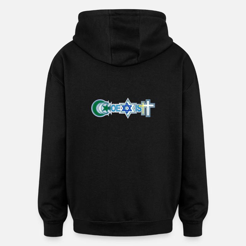 Coexist - Sweat à capuche oversize unisexe - noir