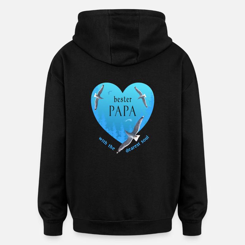 bester Papa - Oversized Unisex Hoodie - Schwarz