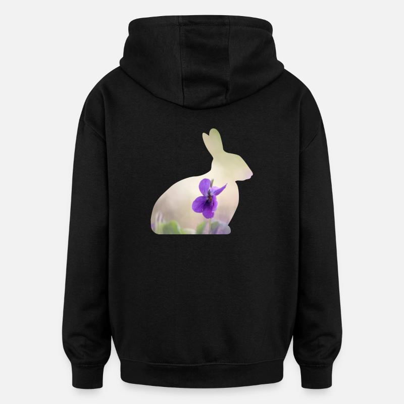 Rabbit Rabbit - Oversized Unisex Hoodie - black
