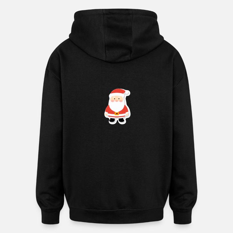 Père Noël - illustration - Sweat à capuche oversize unisexe - noir