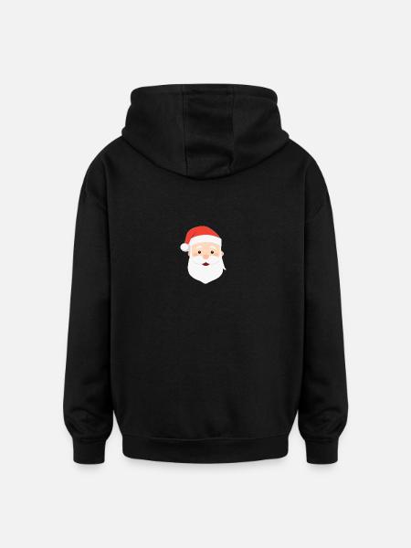 Santa Claus - illustration - Oversized Unisex Hoodie - black