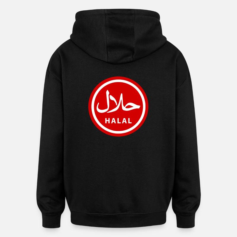 Halal - Sweat à capuche oversize unisexe - noir