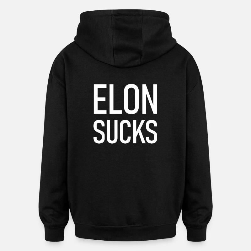 Elon craint - Sweat à capuche oversize unisexe - noir
