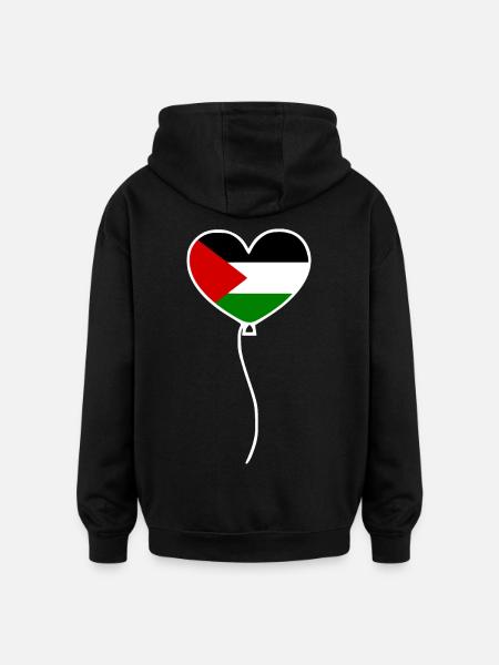 Free palestine - Oversize unisex hoodie - sort