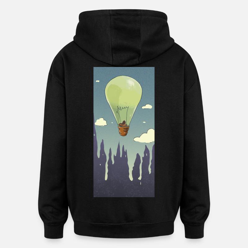 Ampoule ballon - Sweat à capuche oversize unisexe - noir