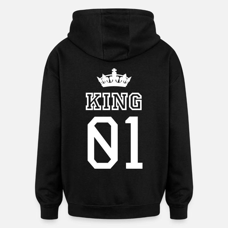 KING - Oversized Unisex Hoodie - black