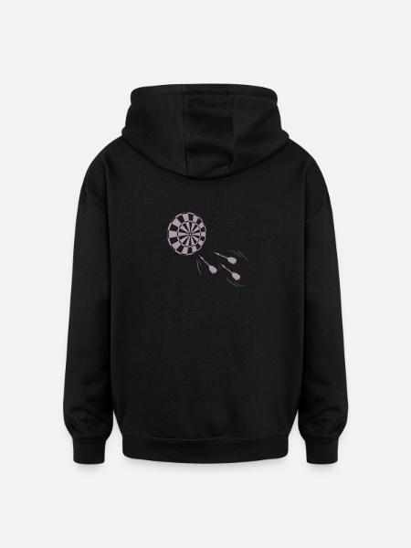 Fléchettes Dart Board - Sweat à capuche oversize unisexe - noir
