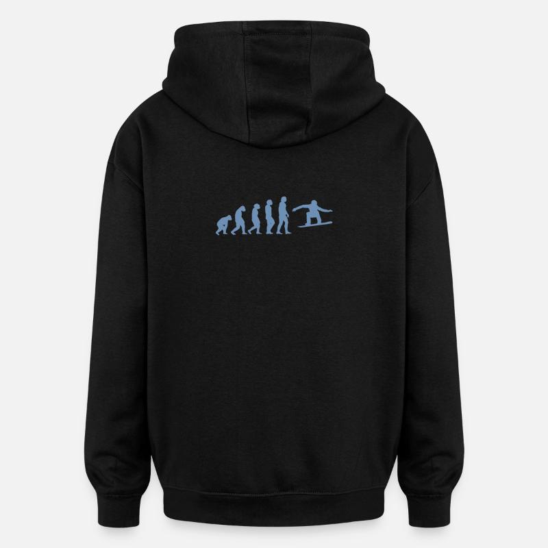 Snowboarder Geschenkideen - Oversized Unisex Hoodie - Schwarz